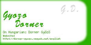 gyozo dorner business card